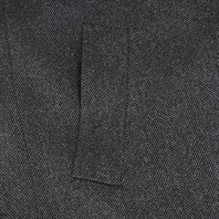 Gray herringbone wool raglan coat Alternative Image