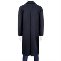 Blue cashmere raglan coat Alternative Image