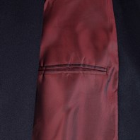 Blue cashmere raglan coat Alternative Image