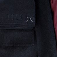 Midnight blue single-breasted cashmere coat Alternative Image