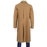Cappotto Raglan un petto in misto lino beige Immagine alternativa