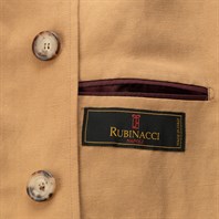 Cappotto Raglan un petto in misto lino beige Immagine alternativa