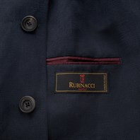 Cappotto Raglan un petto in misto lino blu Immagine alternativa