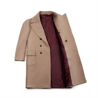 Vintage Archive cappotto Ulster in lana e cashmere beige Immagine alternativa