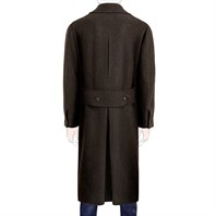 Ulster coat in brown herringbone cashmere Alternative Image