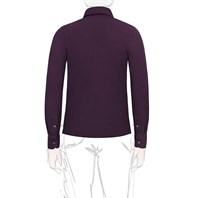 Wine piquet cotton shirt Alternative Image