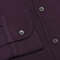 Wine piquet cotton shirt Alternative Image
