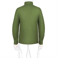 Olive piquet cotton shirt Alternative Image