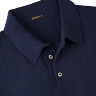 Blue cashmere polo Alternative Image