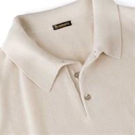 Cream cashmere polo Alternative Image