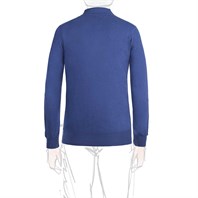 Cerulean blue cashmere polo Alternative Image