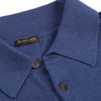 Cerulean blue cashmere polo Alternative Image