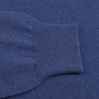 Cerulean blue cashmere polo Alternative Image