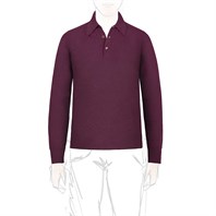 Wine cashmere polo Alternative Image