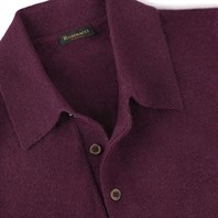 Wine cashmere polo Alternative Image
