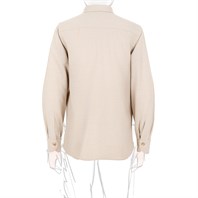 Beige diagonal cashmere overshirt Alternative Image