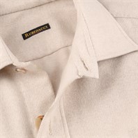 Beige diagonal cashmere overshirt Alternative Image