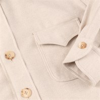 Beige diagonal cashmere overshirt Alternative Image