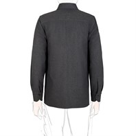 Gray diagonal cashmere overshirt Alternative Image