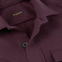 Plum diagonal cashmere overshirt Alternative Image