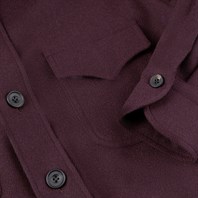 Plum diagonal cashmere overshirt Alternative Image