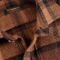 Vintage Archive cashmere overshirt in brown check Alternative Image