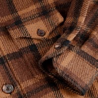 Vintage Archive cashmere overshirt in brown check Alternative Image