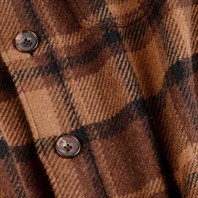 Vintage Archive cashmere overshirt in brown check Alternative Image
