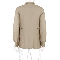 Capri jacket in beige linen  Alternative Image
