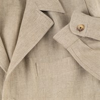 Capri jacket in beige linen  Alternative Image