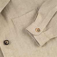 Capri jacket in beige linen  Alternative Image
