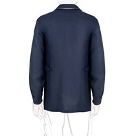 Giacca Capri in lino blu Immagine alternativa