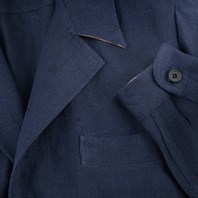 Giacca Capri in lino blu Immagine alternativa