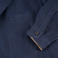 Giacca Capri in lino blu Immagine alternativa