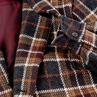 Vintage Archive St. Moritz cashmere jacket in brown check Alternative Image