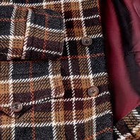 Vintage Archive St. Moritz cashmere jacket in brown check Alternative Image