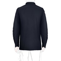 Black cashmere safari jacket with guru collar Alternative Image