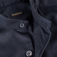 Black cashmere safari jacket with guru collar Alternative Image