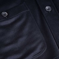 Black cashmere safari jacket with guru collar Alternative Image