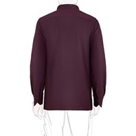 Plum cashmere safari jacket with guru collar Alternative Image