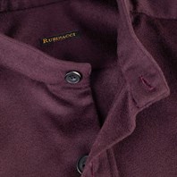 Plum cashmere safari jacket with guru collar Alternative Image
