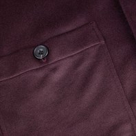 Plum cashmere safari jacket with guru collar Alternative Image