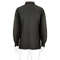 Green cashmere safari jacket with guru collar Alternative Image