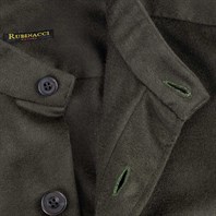 Green cashmere safari jacket with guru collar Alternative Image
