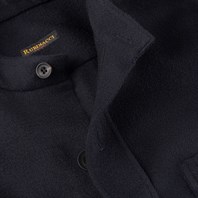 Midnight blue cashmere guru collar safari jacket Alternative Image