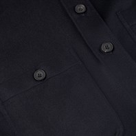 Midnight blue cashmere guru collar safari jacket Alternative Image
