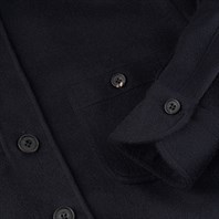 Midnight blue cashmere guru collar safari jacket Alternative Image