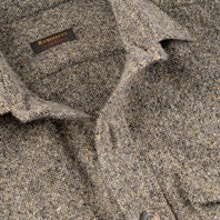 Vintage Archive wool safari jacket in brown melange birdseye Alternative Image
