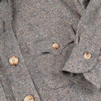 Vintage Archive cashmere safari jacket in green melange birdseye Alternative Image