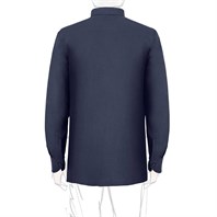 Blue linen safari jacket Alternative Image